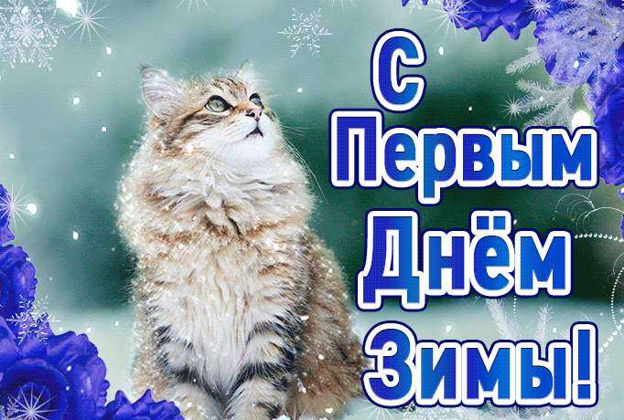 Картинки и открытки с первым днем зимы. Первый день зимы - гифки и мерцающие картинки