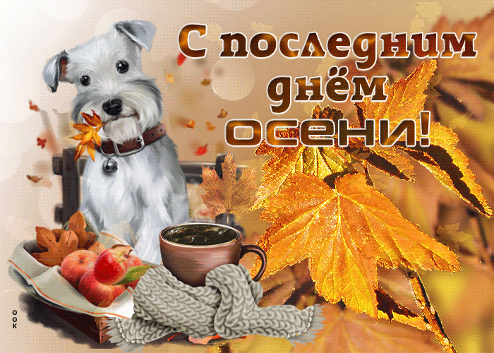 Картинки с последним днем осени. Последний день осени - гифки и мерцающие картинки