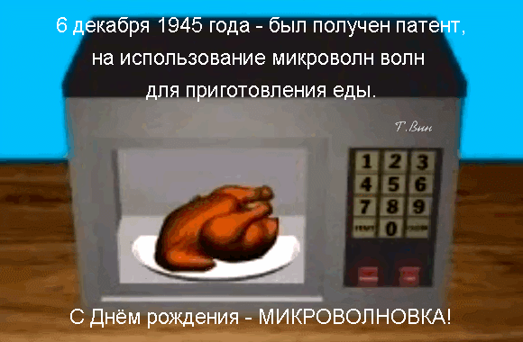 Картинки и открытки с Днем рождения микроволновой печи. День рождения микроволновой печи - гифки и мерцающие картинки