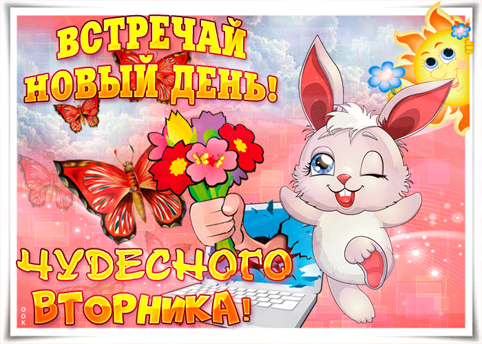 Картинки Доброе утро вторника. Гифки с Добрым утром вторника
