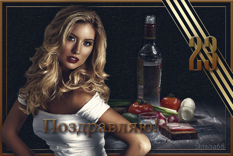 Гифки на 23 февраля на День защитника Отечества. Гифки на 23 февраля с девушками