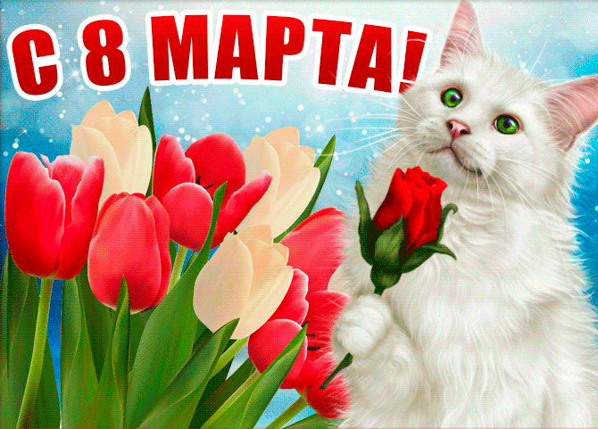 Красивые и прикольные гифки с 8 Марта. Красивые гифки с 8 марта