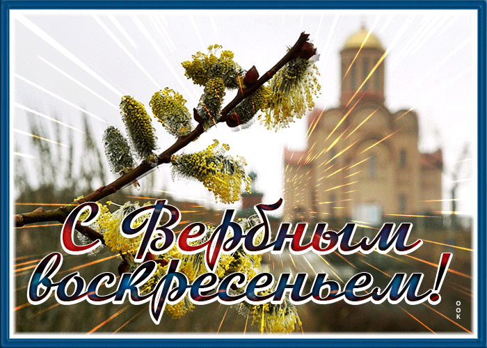 Гифки с Вербным Воскресеньем. С Вербным воскресеньем - гифки с надписями