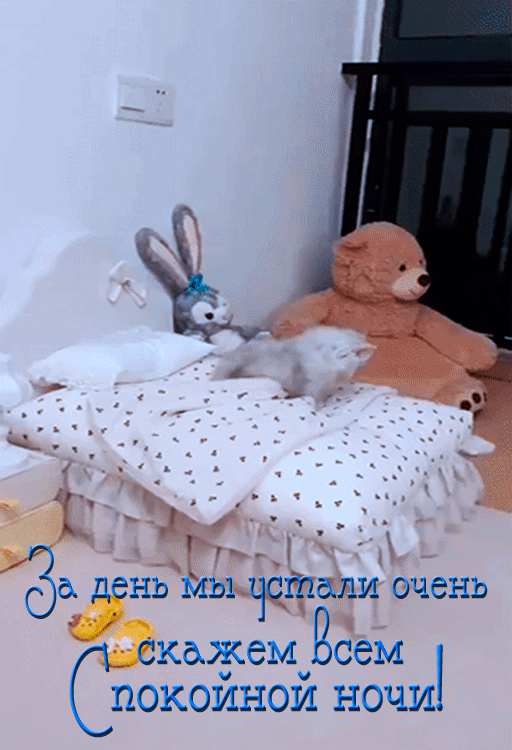 Красивые картинки Спокойной ночи. Гифки Спокойной ночи (картинки с анимацией)