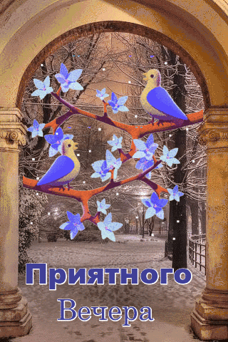 Красивые картинки "Добрый вечер" . Гифки Добры вечер