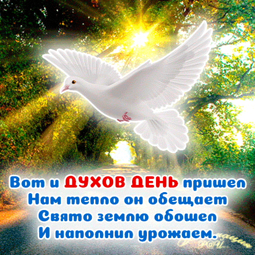 Картинки с Днем Святого Духа. Мерцающие открытки и гифки с Днем святого Духа