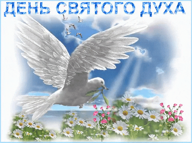 Картинки с Днем Святого Духа. Мерцающие открытки и гифки с Днем святого Духа