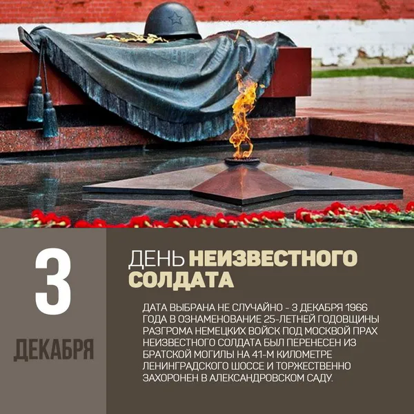Картинки и открытки с Днем Неизвестного Солдата. Красивые картинки с Днём Неизвестного Солдата
