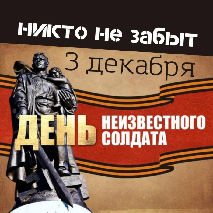 Картинки и открытки с Днем Неизвестного Солдата. Красивые картинки с Днём Неизвестного Солдата