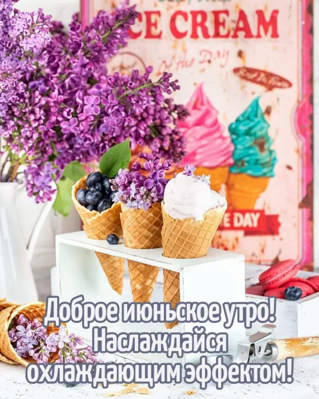 Картинки и открытки с добрым июньским утром . Картинки с добрым июньским утром 
