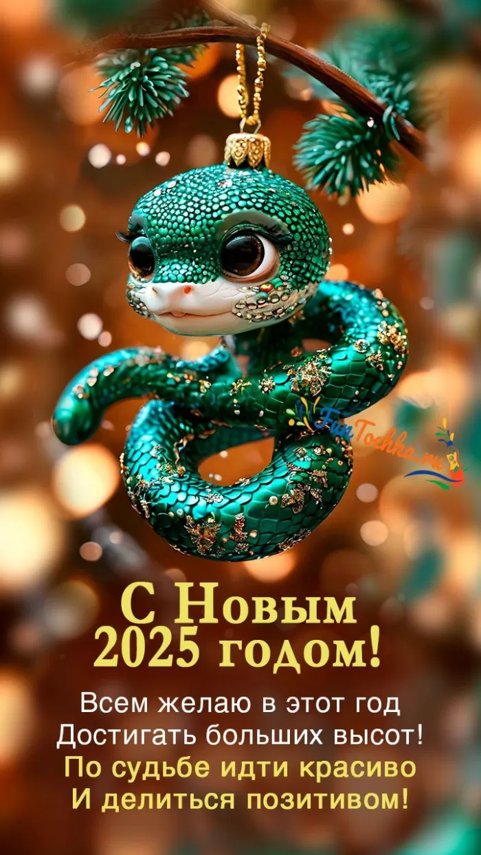Новогодние картинки со Змеей. Новогодние картинки со Змеей 2025