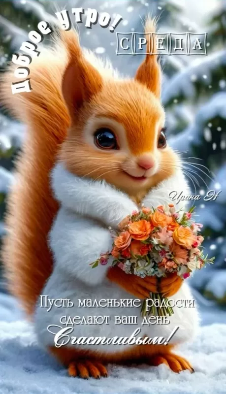 Картинки "Доброе утро среды" . Доброе утро среды - картинки зимние