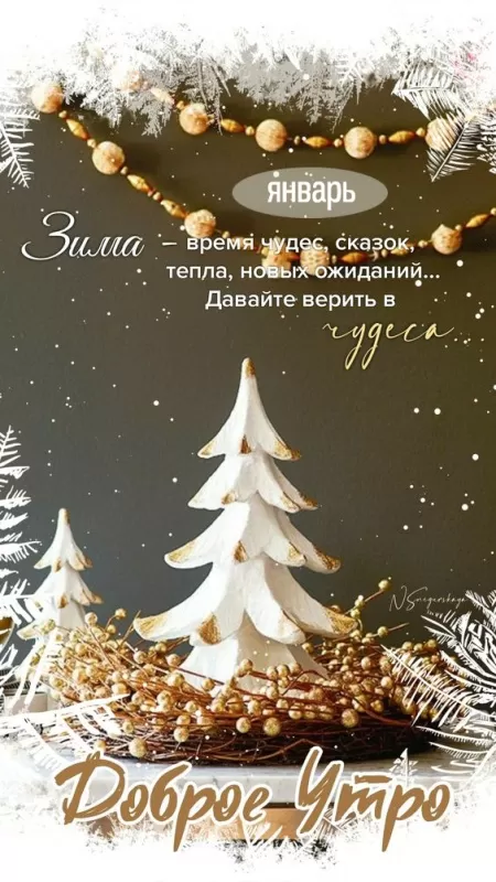 Картинки Доброе утро января. Красивые картинки Доброе утро января