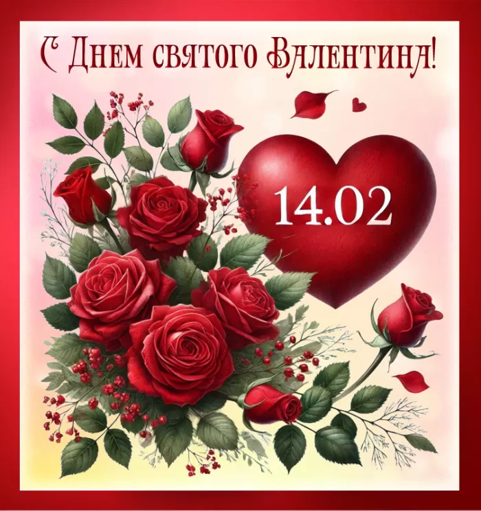 Открытки с Днем святого Валентина 2025
