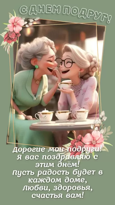 Прикольные картинки с Днем подруги. Красивые картинки с Днем подруги