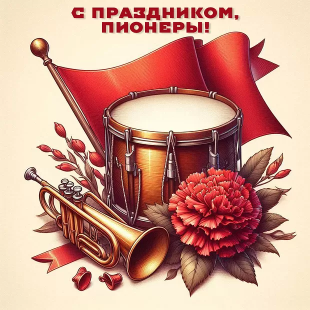 Открытки и гифки с Днем пионерии. Открытки с Днем пионерии