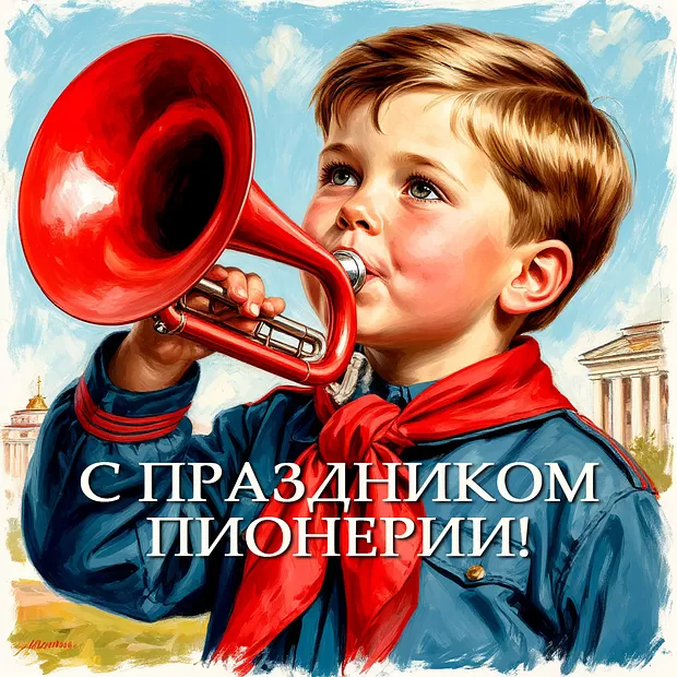 Открытки и гифки с Днем пионерии. Открытки с Днем пионерии