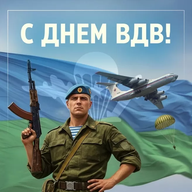 Открытки с Днем ВДВ (80 картинок). Красивые открытки на день ВДВ