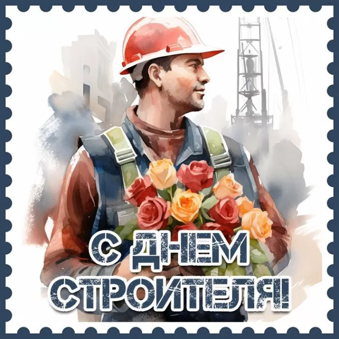 Картинки с Днем строителя красивые и прикольные. Красивые открытки на День строителя 2025