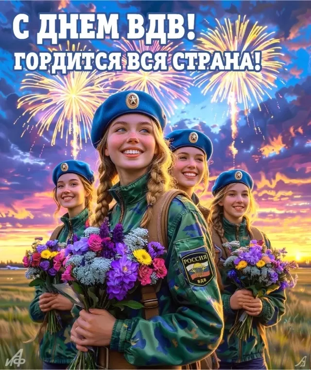 Открытки с Днем ВДВ (80 картинок). Красивые открытки на день ВДВ