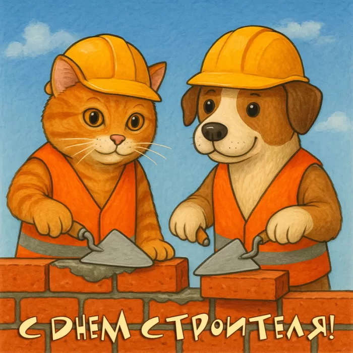 Картинки с Днем строителя красивые и прикольные. Прикольные картинки и открытки на День строителя