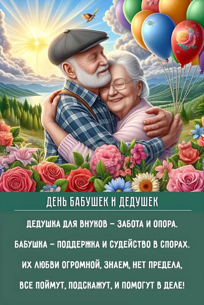 Открытки с Днем бабушек и дедушек. Открытки на День бабушек и дедушек красивые и новые