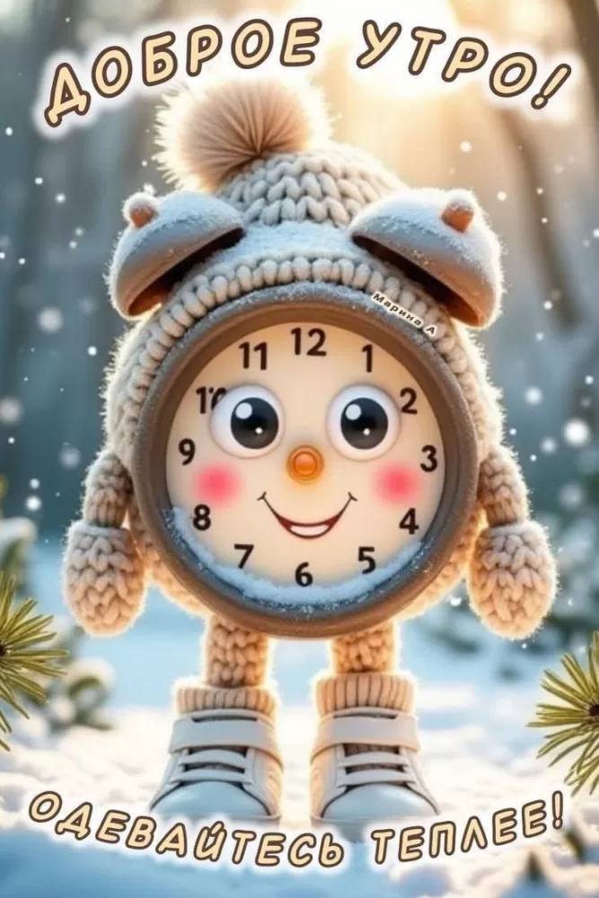 Зимние картинки Доброе утро (50 открыток). Зимние открытки Доброе утро