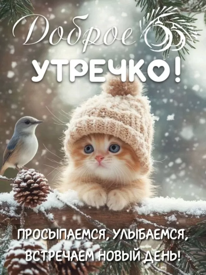 Зимние картинки Доброе утро (50 открыток)