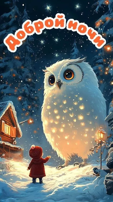 Красивые зимние картинки Доброй ночи. Красивые зимние картинки Доброй ночи