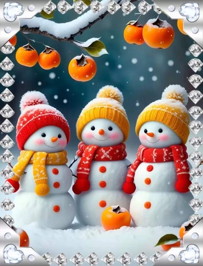 Зимние картинки Доброе утро (50 открыток). Зимние открытки Доброе утро (со снеговиками)