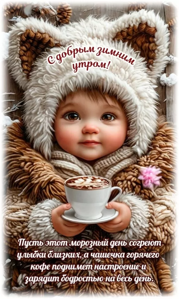 Зимние картинки Доброе утро (50 открыток). Доброе утро - открытки зимние, позитивные