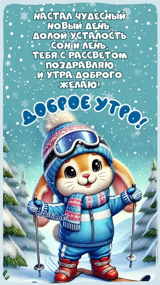 Зимние картинки Доброе утро (50 открыток). Доброе утро - открытки зимние, позитивные