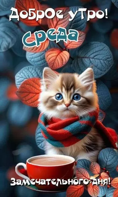 Красивые картинки Доброе утро среды. Осенние картинки Доброе утро среды